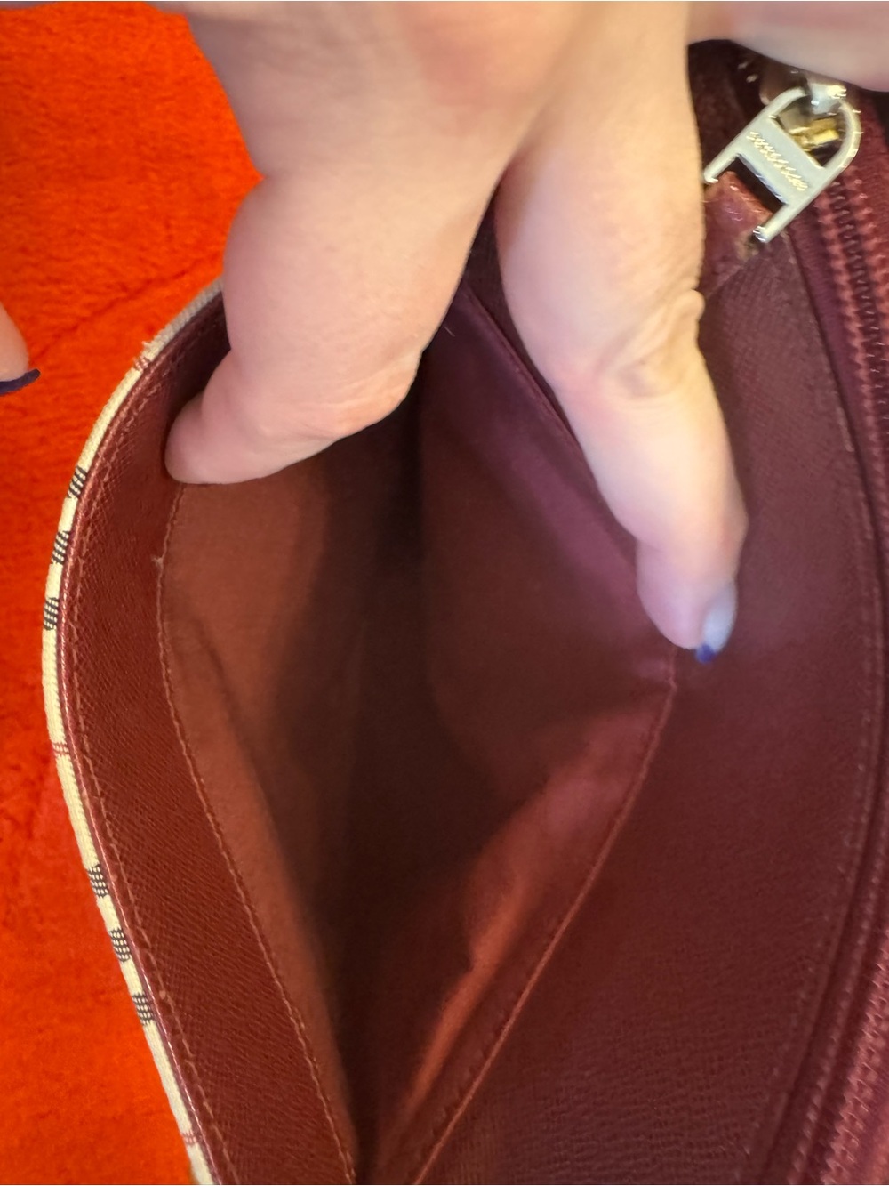 Burberry Beige Nova Check Tote with Burgundy Trim and Gold Hardware - Picture 13 of 14